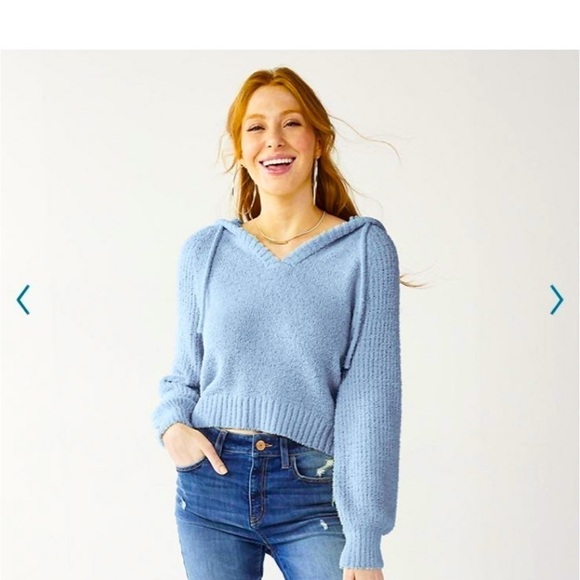 NWT SO comfy soft blue hoodie XL juniors - Picture 1 of 4